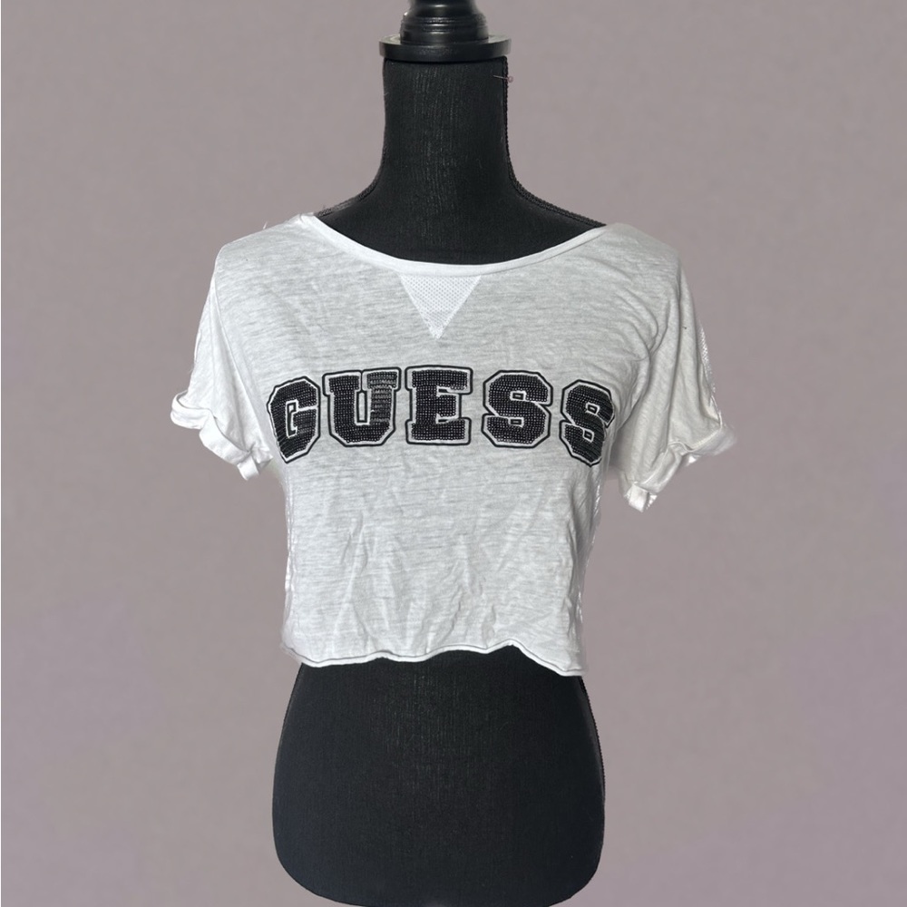 GUESS vintage Varsity Style Crop top